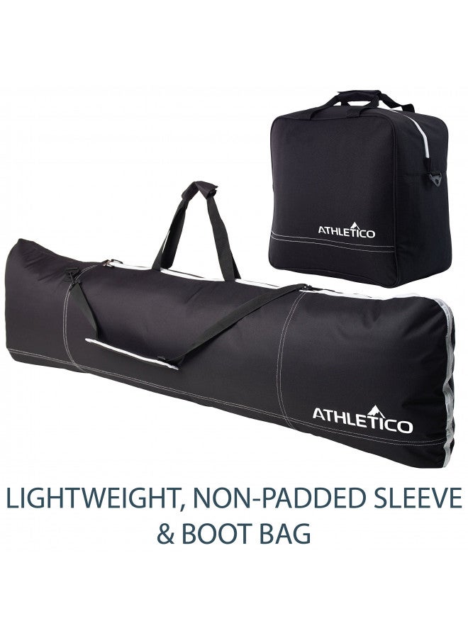 Athletico Athletico Two-Piece Snowboard and Boot Bag Combo | Store & Transport Snowboard Up to 165 CM and Boots Up To Size 13 | Includes 1 Snowboard Bag & 1 Boot Bag (Black) - Image 3