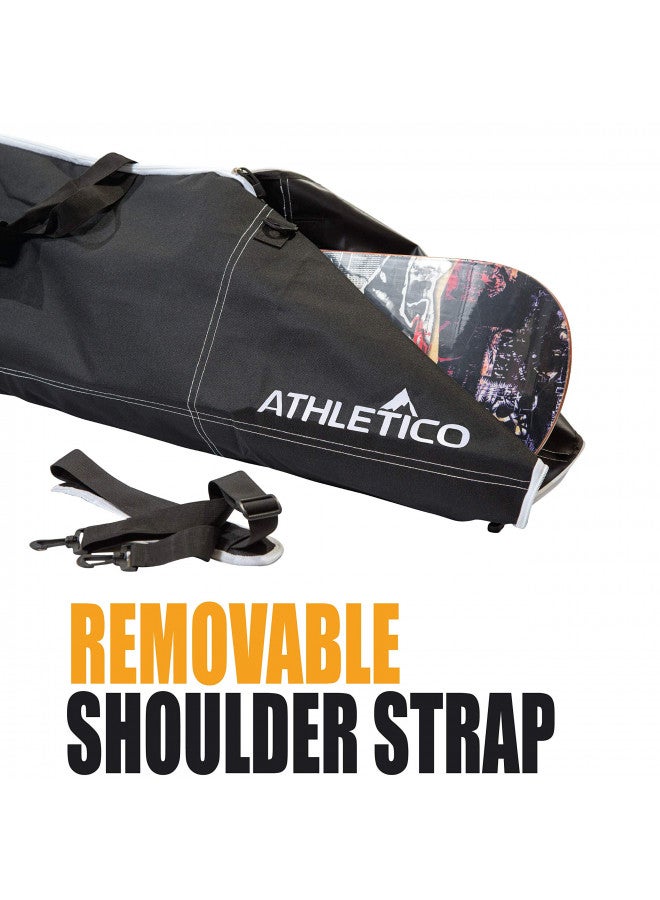 Athletico Athletico Two-Piece Snowboard and Boot Bag Combo | Store & Transport Snowboard Up to 165 CM and Boots Up To Size 13 | Includes 1 Snowboard Bag & 1 Boot Bag (Black) - Image 5