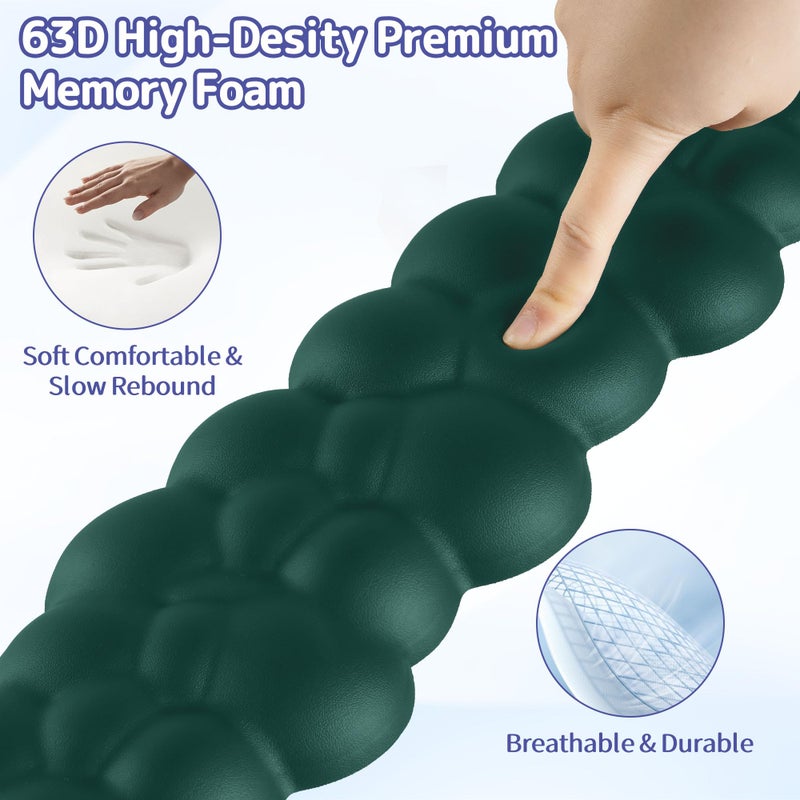 Sushret Cloud Wrist Rest Keyboard, Cloud Keyboard Wrist Pad Set with PU Leather Memory Foam, Cute Arm Rest for Palm Support, PC/Gaming Desk Accessories/Office Setup/Computer Hand Cushion - Dark Green - Image 4