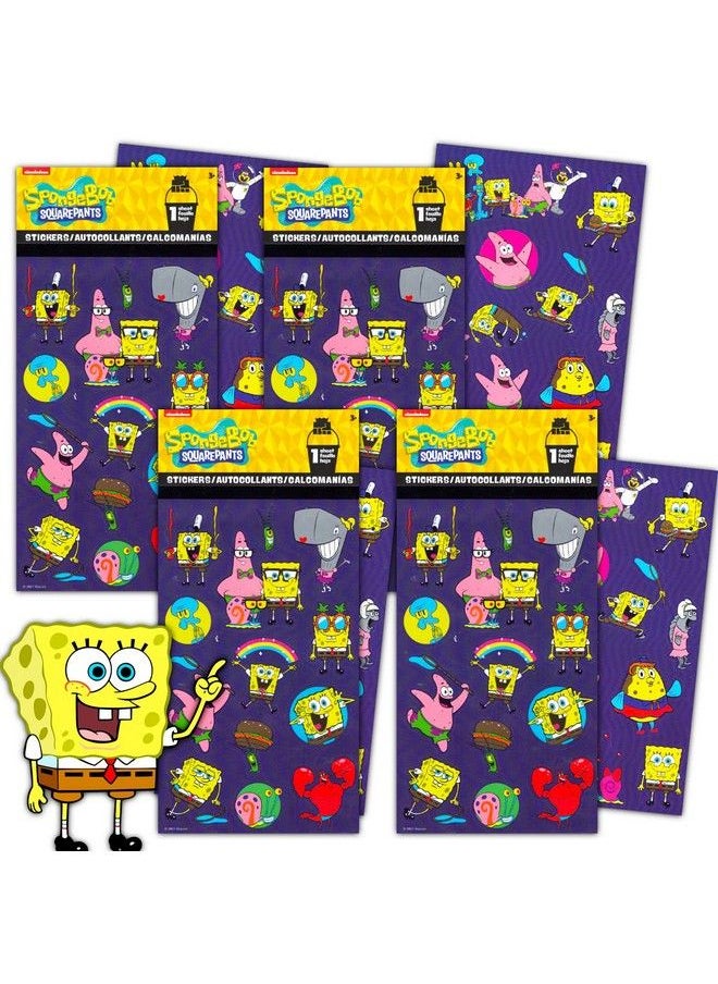 Spongebob Squarepants Stickers For Kids Bundle Set With 100 Spongebob Stickers For Crafts Party Favors Scrapbooks And More (Spongebob Party Supplies)  - Image 1