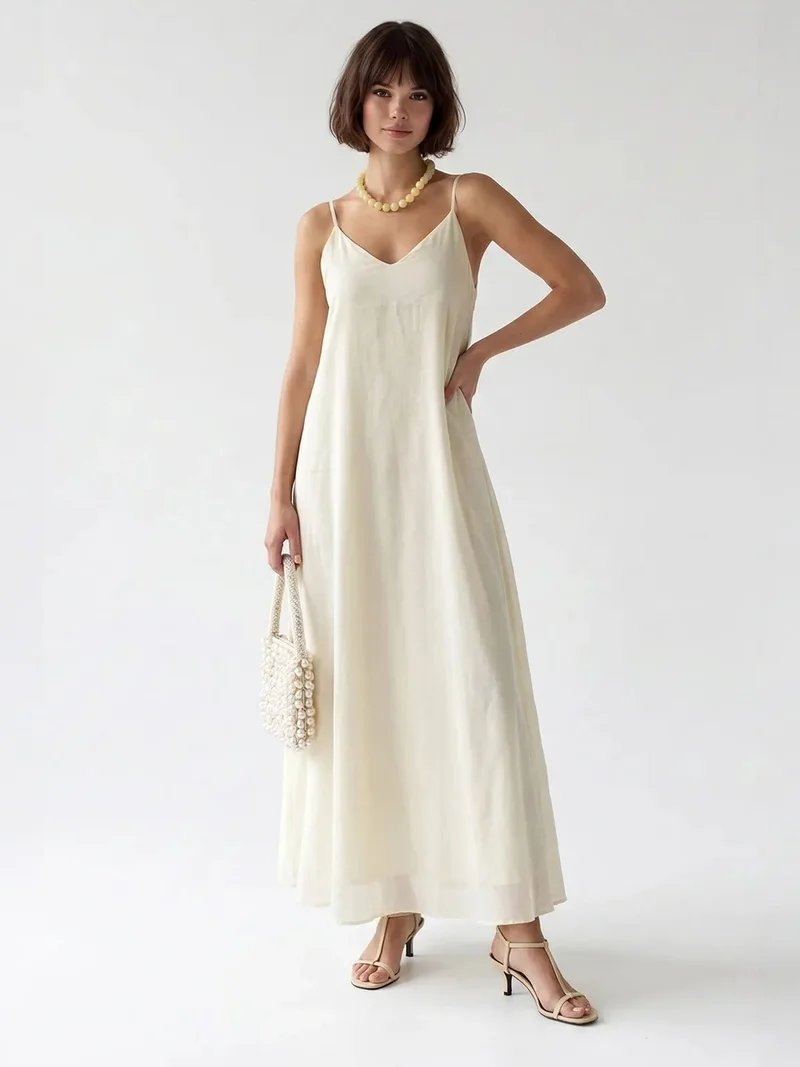 Mixray MIXRAY Sleeveless A-line Maxi Dress
