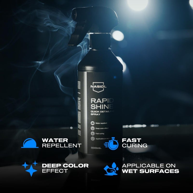 NASIOL Rapidshine Instant Nano Ceramic Coating Spray for Vehicles 500ml, Easy Application, 1 Year Strength Advanced compact design - Image 5