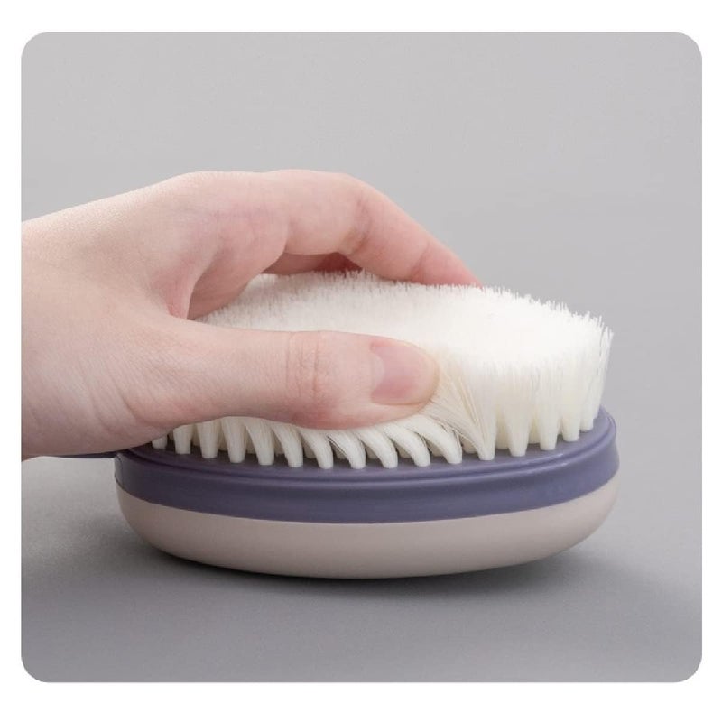 TASKHOUSE Multipurpose Cleaning Brush Handheld Laundry Scrubber with Soft Bristles for Clothes, Shoes, Floors, Sink, Bathtub (Purple, 1 Piece) - Image 3