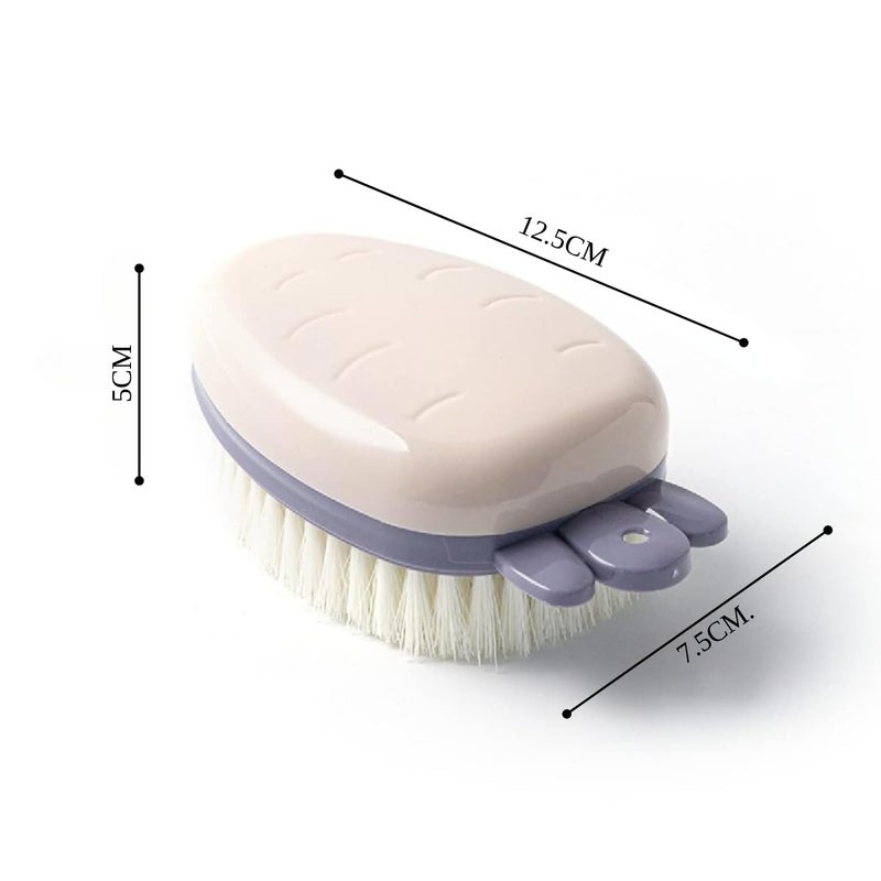 TASKHOUSE Multipurpose Cleaning Brush Handheld Laundry Scrubber with Soft Bristles for Clothes, Shoes, Floors, Sink, Bathtub (Purple, 1 Piece) - Image 2