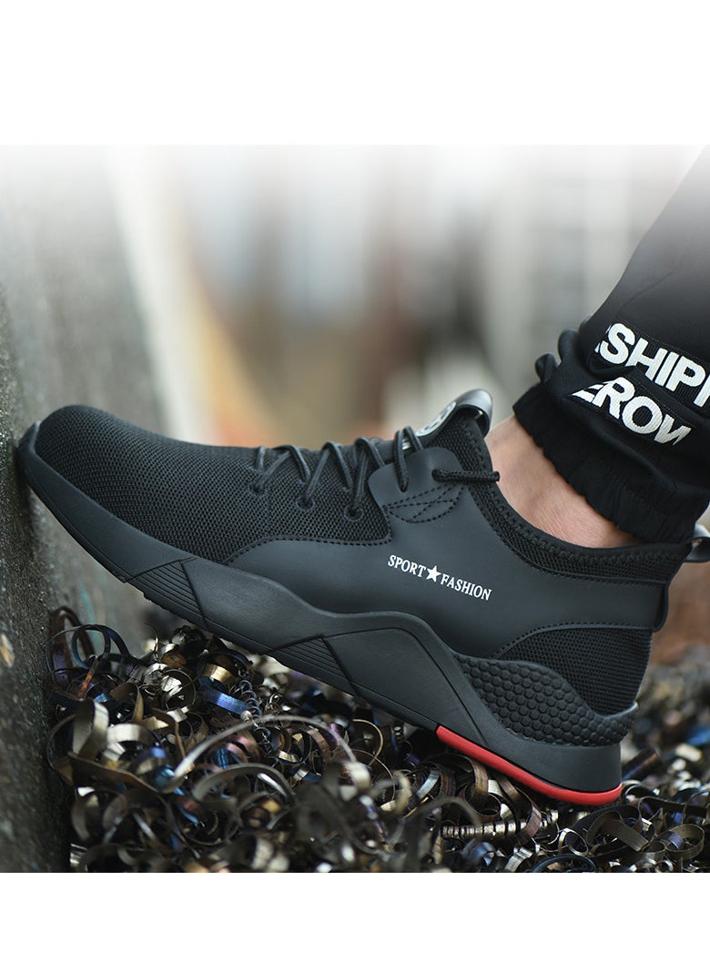 Verci Steel Toe Sneakers for Men Comfortable Safety Shoes Non Slip Steel Toe Shoes Warehouse Industry Contstruction Lightweight Puncture Proof Breathable Mens Women Work Shoes Breathable Safety Vests(40 EUR)  - Image 3