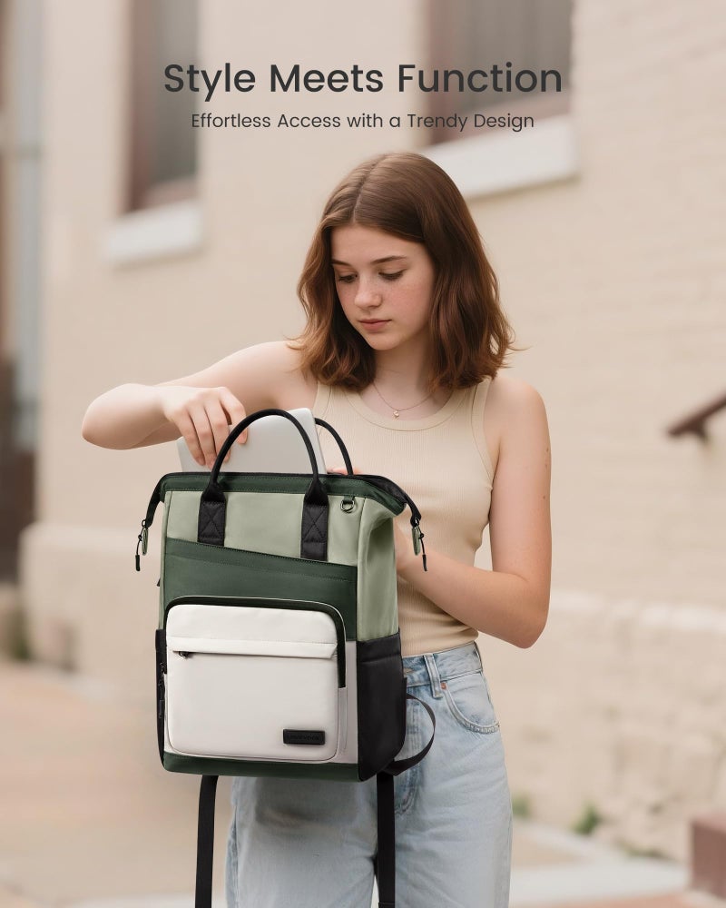 LOVEVOOK Laptop Backpack for Women, 15.6 Inch Travel Backpack for Work College Business, Water Resistant Teacher Nurse Bag with Large Capacity, School Bookbag Bags Cute Daypack for Woman Girls - Image 2