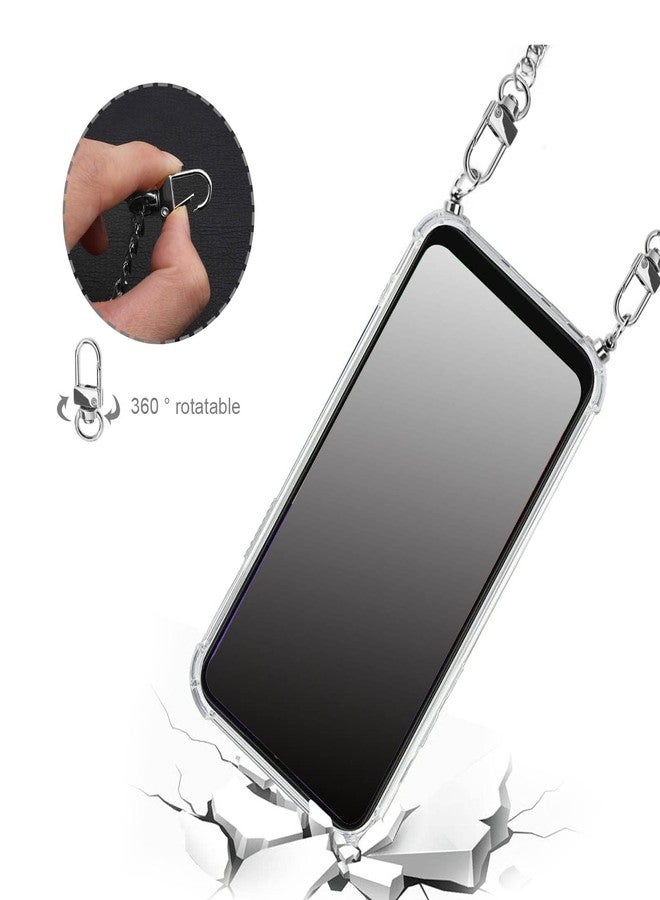 Create idea Mobile Phone Chain Replacement Phone Metal Chain Strap Necklace Shoulder Strap for Changing and Hanging Handbag Chain Strap 120 cm Chain Carry Strap Silver - Image 5