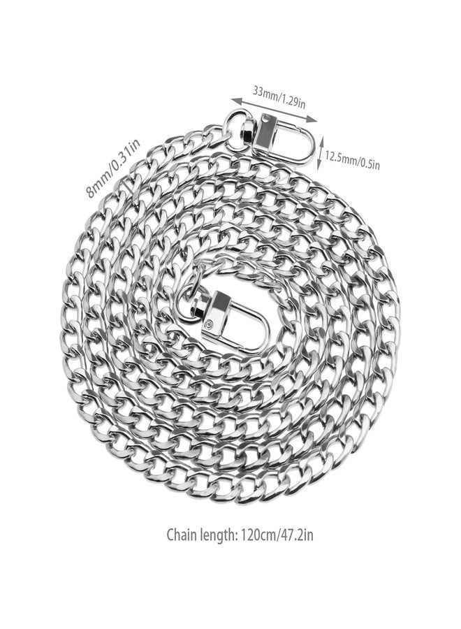 Create idea Mobile Phone Chain Replacement Phone Metal Chain Strap Necklace Shoulder Strap for Changing and Hanging Handbag Chain Strap 120 cm Chain Carry Strap Silver - Image 4