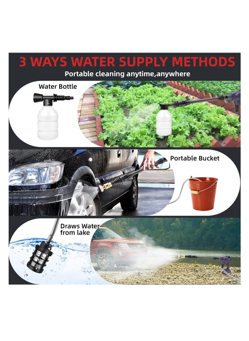 makute Cordless Pressure Washer with 2pcs 20V Large Capacity Battery for Washing Cars/Fences/Siding  - Image 2
