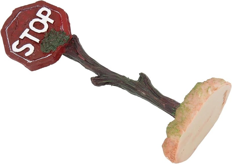 علامة تحذير توقف حوض السمك زينة حوض السمك زينة راتنجية 6 1x2 3x1 6 بوصة - Image 3