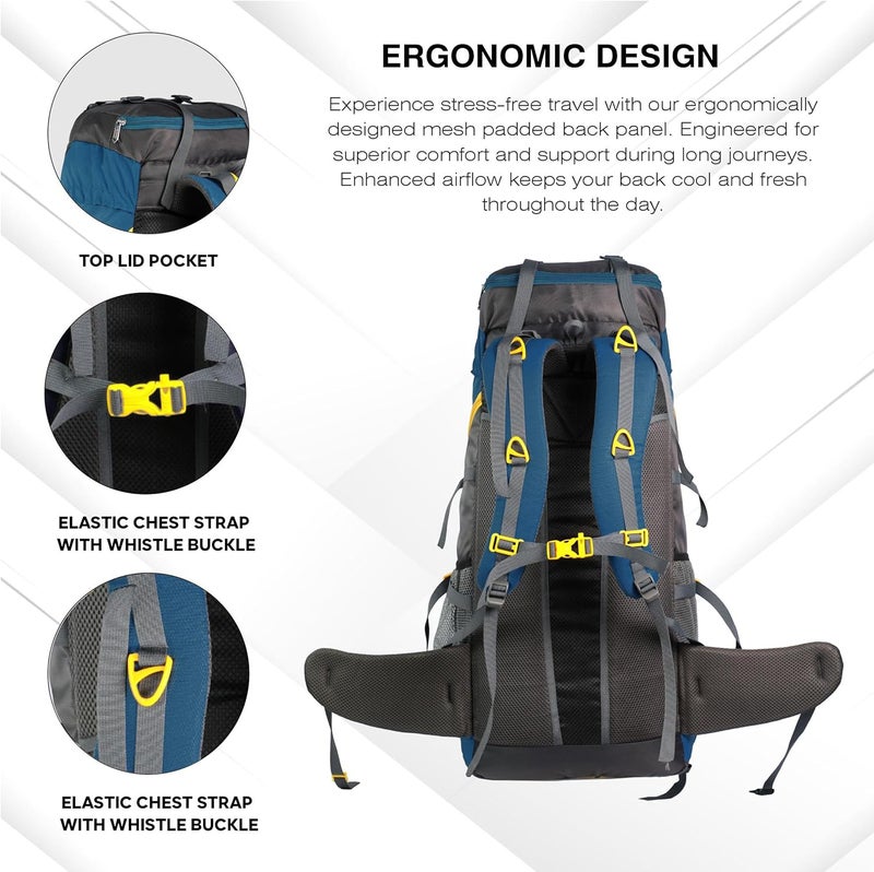 TRAWOC TRAILBLAZE 75L Rucksack for Outdoor Adventures - Image 3