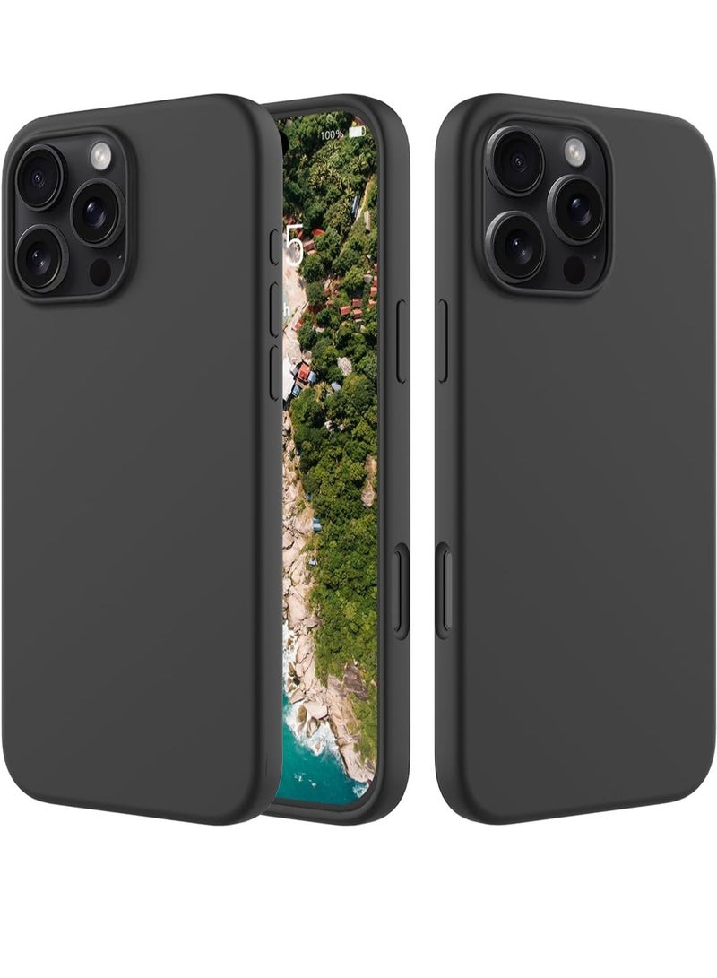 ELTRAZONE iPhone 16 Pro Max Slim Fit Matte Black TPU Case – Soft, Flexible Silicone Back Cover - Image 1