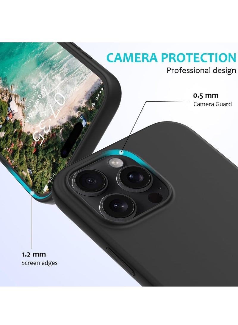 ELTRAZONE iPhone 16 Pro Max Slim Fit Matte Black TPU Case – Soft, Flexible Silicone Back Cover - Image 2