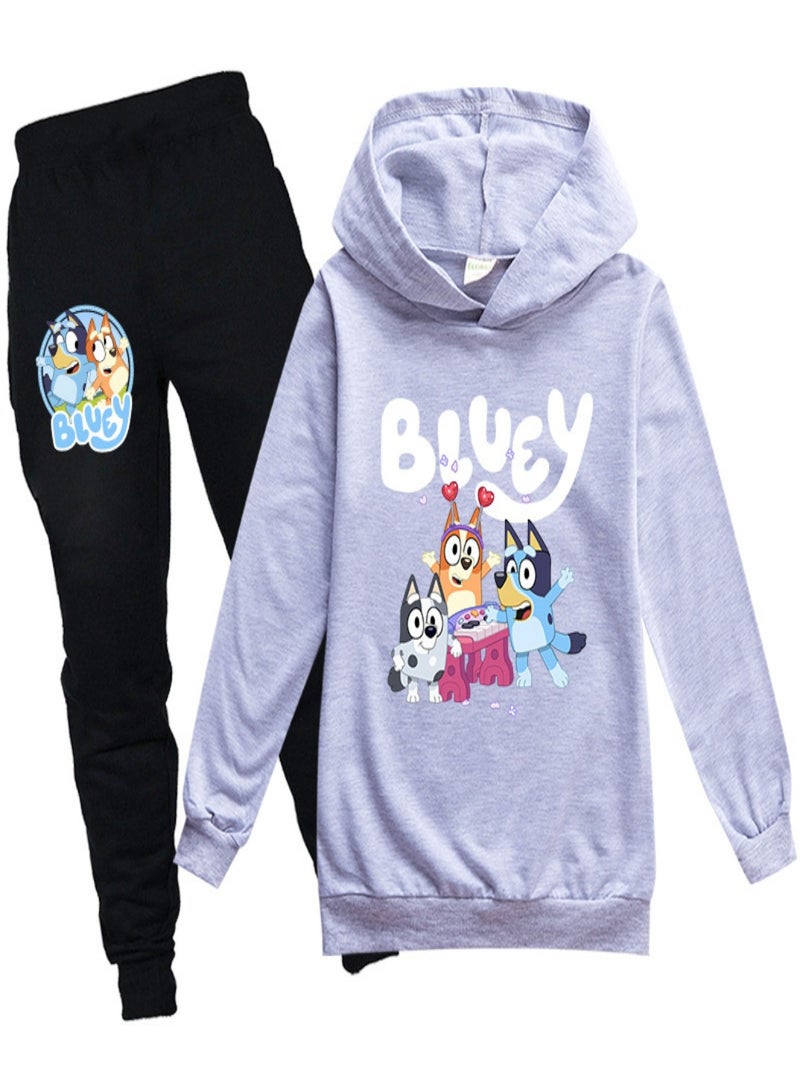 BLUEY Unisex long Sleeve Stylish Top hoodie cotton sweatshirts for Boys Girls Kid Children - Image 1