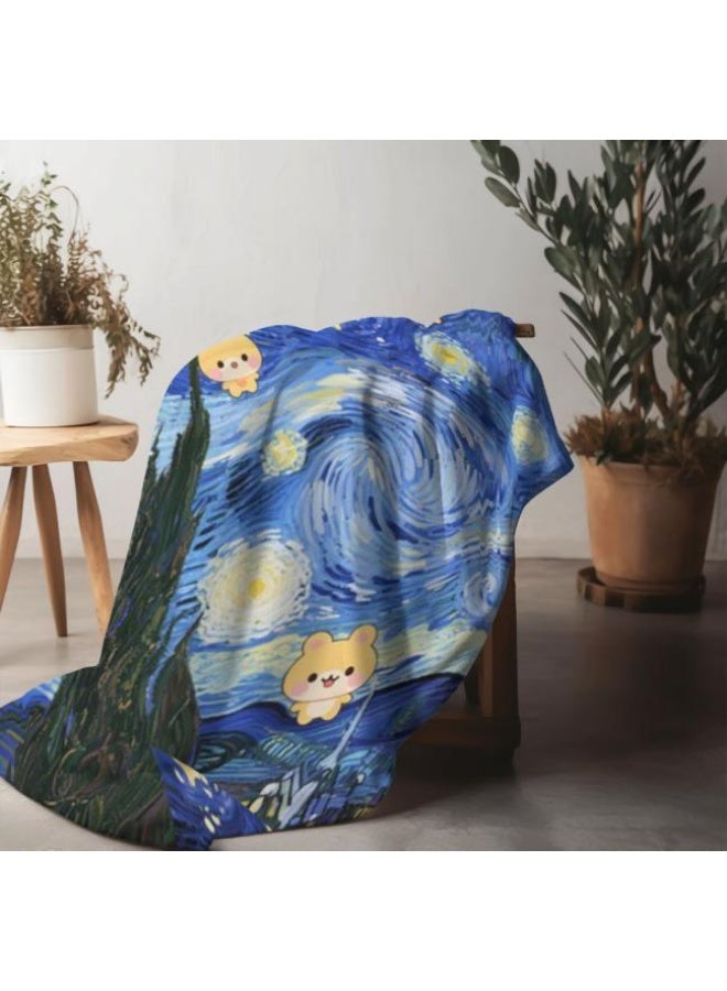 عام بطانية رقيقة من الفانيلا الكرتونية للأطفال والرضع (دافئة ومريحة، ومناسبة للنوم والألعاب) 70 سم * 100 سم - Image 5