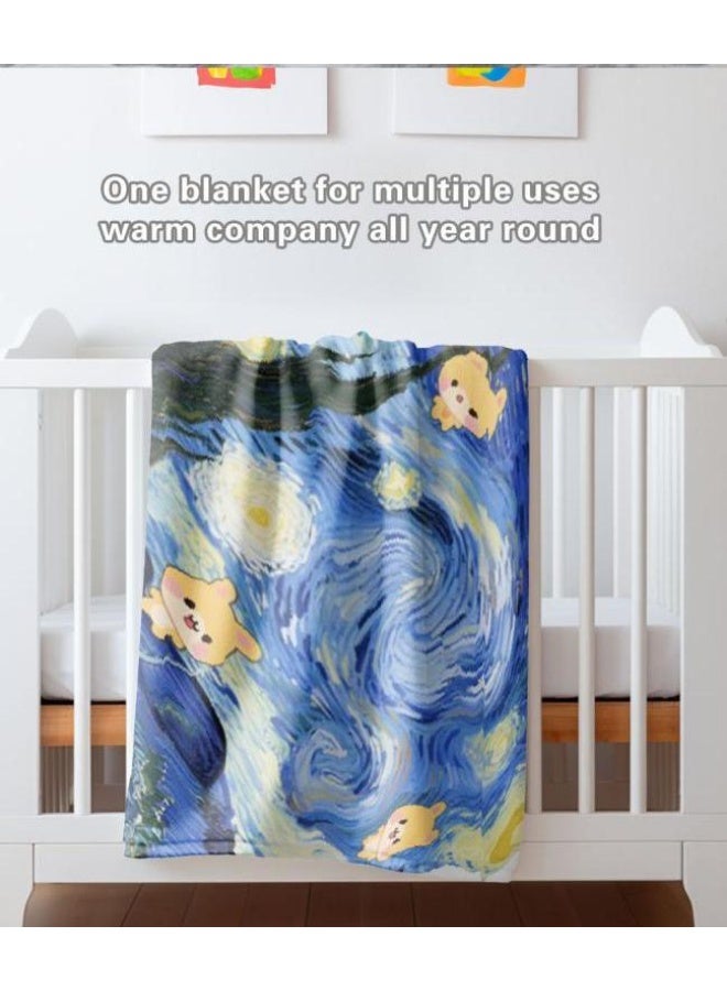 عام بطانية رقيقة من الفانيلا الكرتونية للأطفال والرضع (دافئة ومريحة، ومناسبة للنوم والألعاب) 70 سم * 100 سم - Image 3