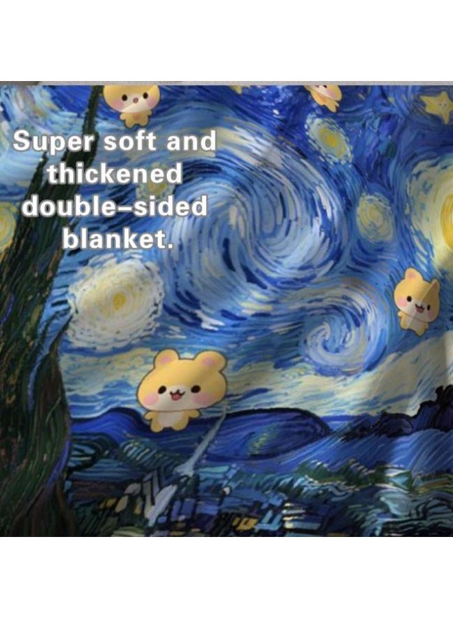 عام بطانية رقيقة من الفانيلا الكرتونية للأطفال والرضع (دافئة ومريحة، ومناسبة للنوم والألعاب) 70 سم * 100 سم - Image 4