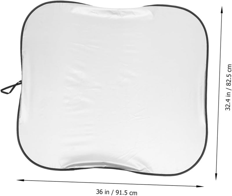 Silver Car Sunshade Durable Auto Uv Protection Cover Fit for Cars Suvs Trucks Includes Storage Pouch - Image 2
