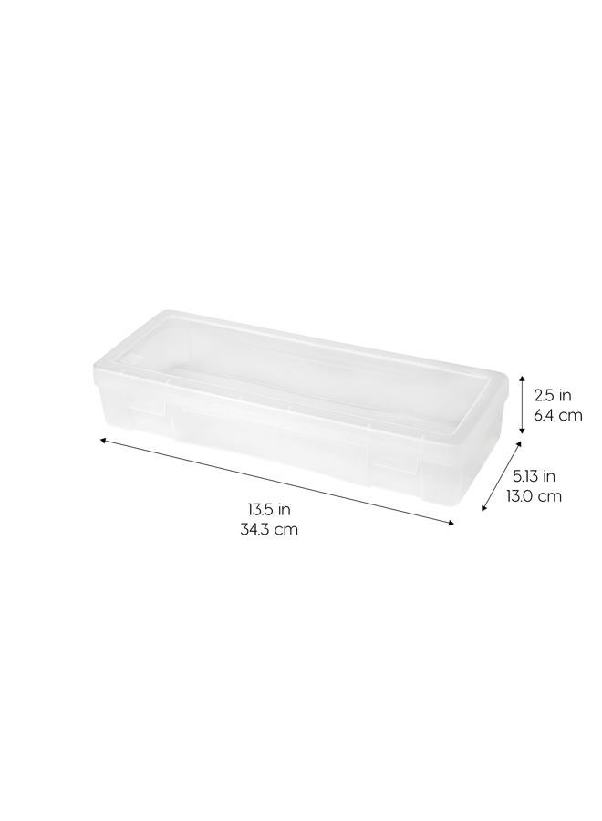 IRIS Power tool case パワー ツール ケース IRIS USA 10 Pack Large Plastic Art Craft Sewing Supply Organizer Storage Containers with Latching Lid, for Paint Brush, 12" Ruler, Tools, Ribbons, Washi Tape, Ornaments, Stackable, Clear - Image 2