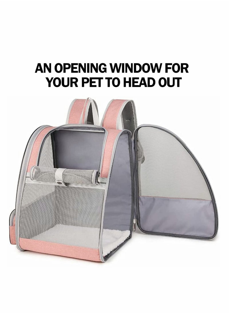 Excefore - Pet Carrier Backpack for Dogs and Cats, Spacious Foldable Fully Ventilated Mesh Portable Transport Bag Breathable Transparent Airline Approved Designed - Image 1