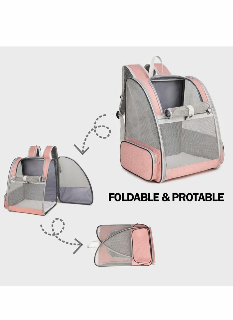 Excefore - Pet Carrier Backpack for Dogs and Cats, Spacious Foldable Fully Ventilated Mesh Portable Transport Bag Breathable Transparent Airline Approved Designed - Image 1
