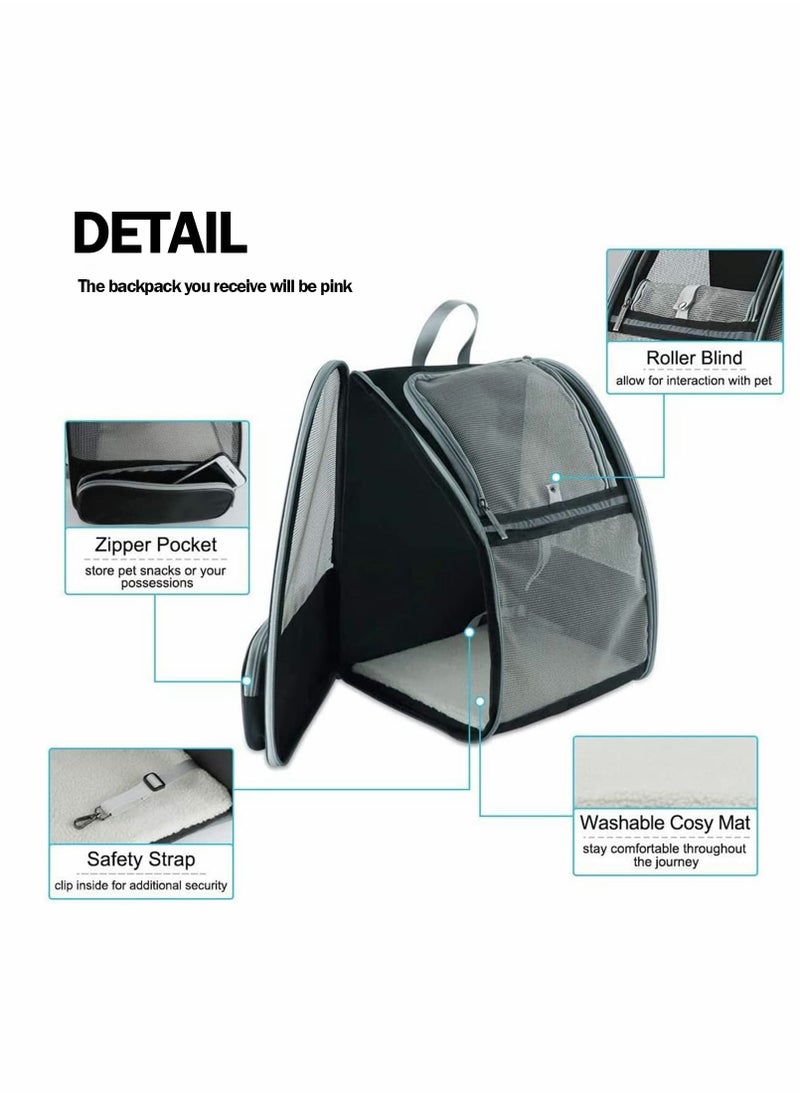 Excefore - Pet Carrier Backpack for Dogs and Cats, Spacious Foldable Fully Ventilated Mesh Portable Transport Bag Breathable Transparent Airline Approved Designed - Image 1