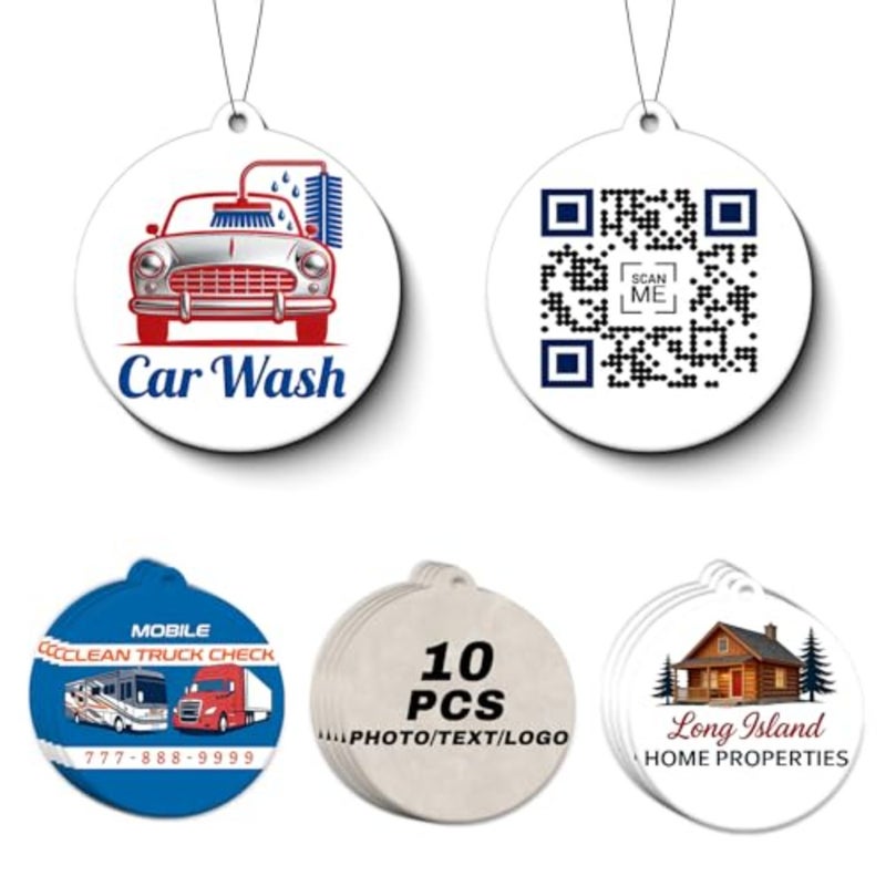 10-1000 Pcs Custom Car Air Fresheners Bulk, Personalized Car Air Fresheners with Picture, Bulk Customized Gifts for Business Events and Branding - Image 1