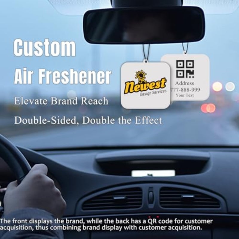 10-1000 Pcs Custom Car Air Fresheners Bulk, Personalized Car Air Fresheners with Picture, Bulk Customized Gifts for Business Events and Branding - Image 2