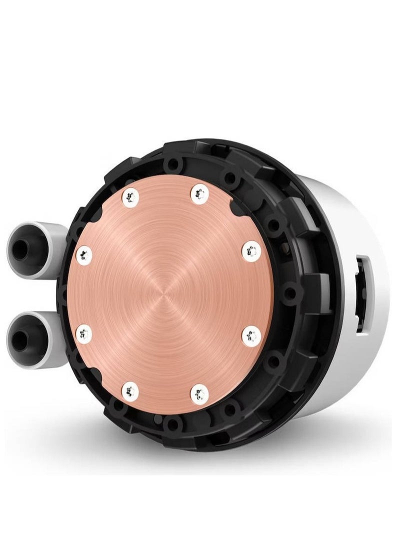 NZXT - Kraken 360 RGB AIO Liquid Cooler with LCD Display & RGB Fans, 360mm Radiator, Copper Water Block, 3x 120mm F120 RGB Fans, 500-1,800 RPM Fan Speed, 21.67-78.02 CFM Airflow, White | RL-KR360-W1 - Image 1
