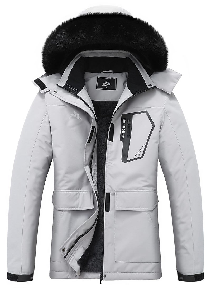 MOERDENG Women's Ski Jacket Waterproof Warm Winter Coat Hooded Snowboarding Jacket Versatile for Hiking & Winter Activities - Image 1