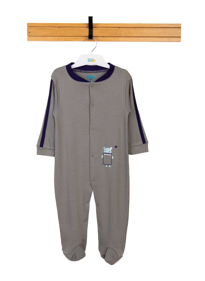 Babies Basic 100% Cotton Printed Long Sleeves Jumpsuit/Romper/Sleepsuit For Babies  - Image 1