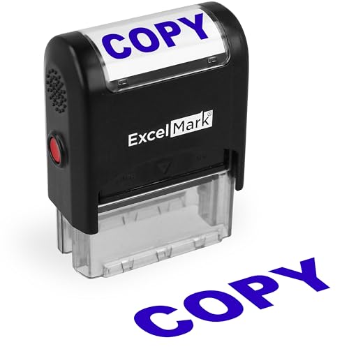 ExcelMark Copy - Self-Inking Rubber Stamp - A1539 Blue Ink - Image 1