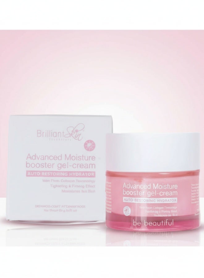 Advanced Moisture Booster Gel Cream Hydrating Brightening Face Cream Lightweight Oil Free Skin Care