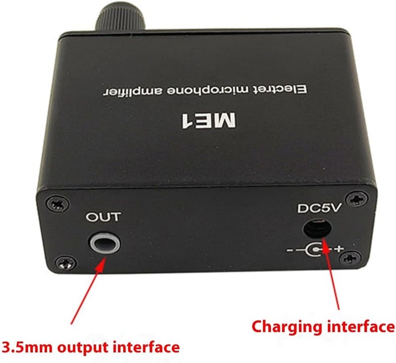 مضخّم صوت محمول مع 3 مخارج وصوت نقي للميكروفون الكهربي المباشر باللون الأسود - Image 4