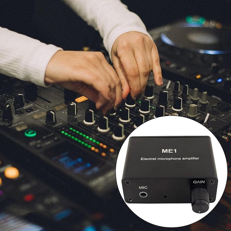 مضخّم صوت محمول مع 3 مخارج وصوت نقي للميكروفون الكهربي المباشر باللون الأسود - Image 3