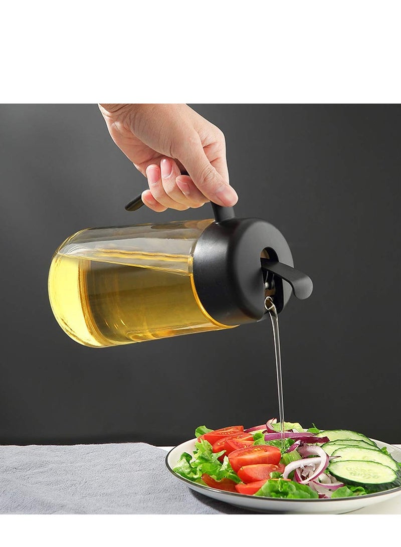 KASTWAVE Olive Oil Dispenser Bottle - 20oz/600ml with Auto Flip Cap, No-Drip Spout, Non-Slip Handle - Perfect for Kitchen Cooking - Image 1