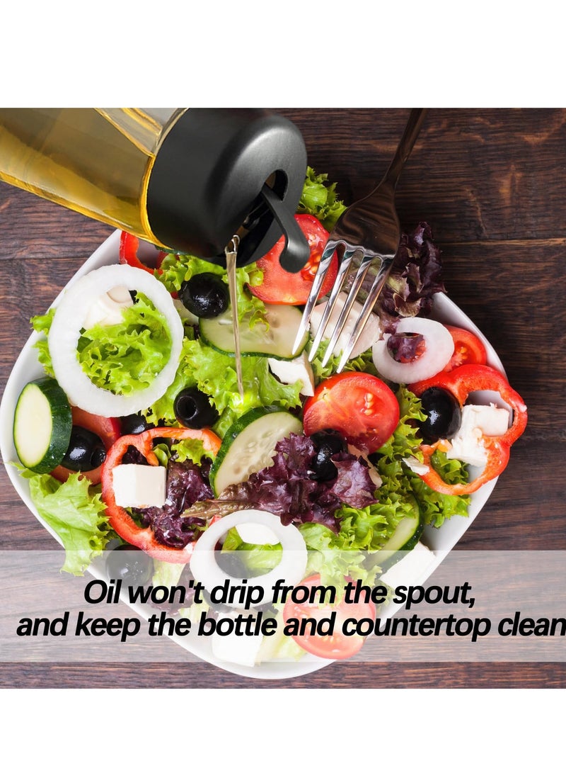 KASTWAVE Olive Oil Dispenser Bottle - 20oz/600ml with Auto Flip Cap, No-Drip Spout, Non-Slip Handle - Perfect for Kitchen Cooking - Image 3