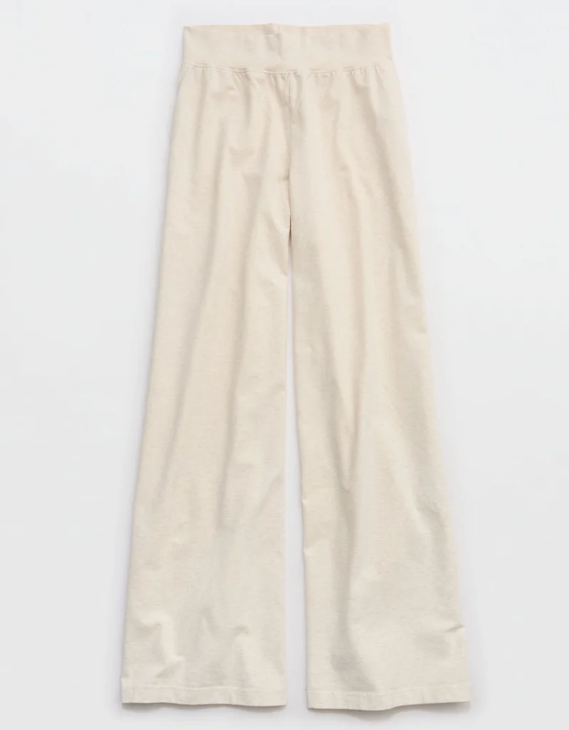 Aerie  OFFLINE By Aerie OG Cotton Super Wide Leg Pant for Women | Best Price UAE