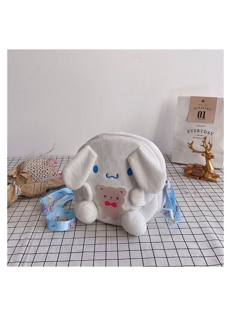 Crossbody Bag, Cartoon Cinnamoroll Slant Bag, Stuffed Animal Plush Backpacks, Mobile Phone Bag, Cinnamoroll Purse for Girls Gift - Image 2