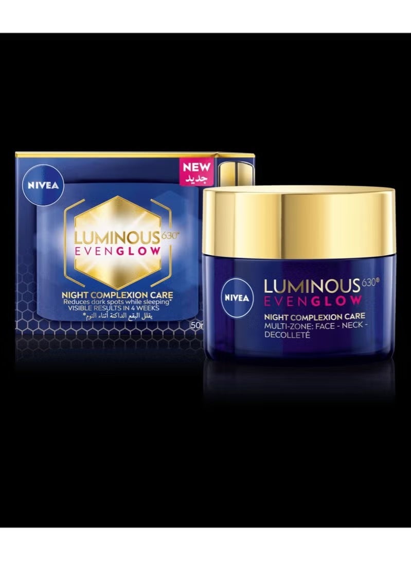NIVEA Luminous 630 Night Face Cream, for skin radiance and protection from dark spots