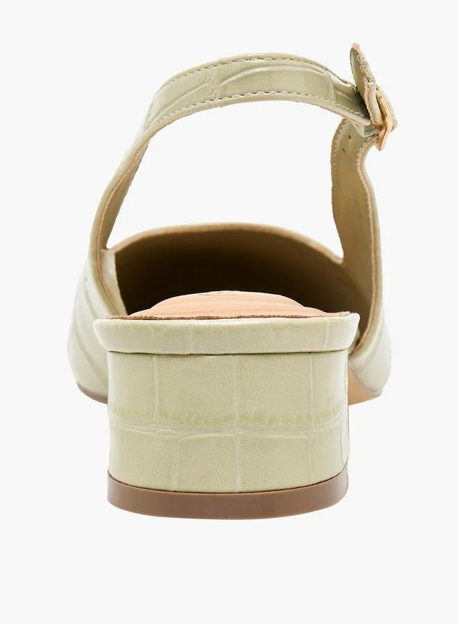 Le Confort GREEN Women Textured Block Heel Shoes for Women | Best Price UAE