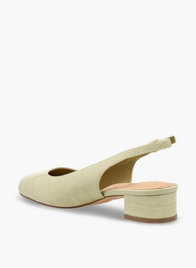Le Confort GREEN Women Textured Block Heel Shoes for Women | Best Price UAE