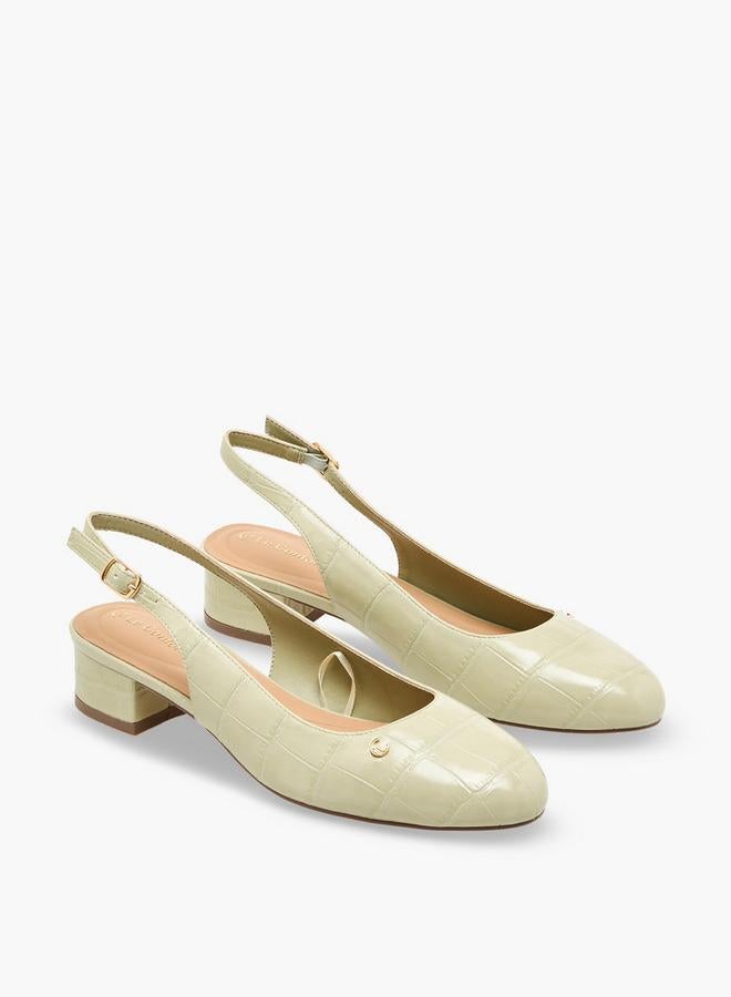 Le Confort Women Textured Block Heel Shoes - Image 1