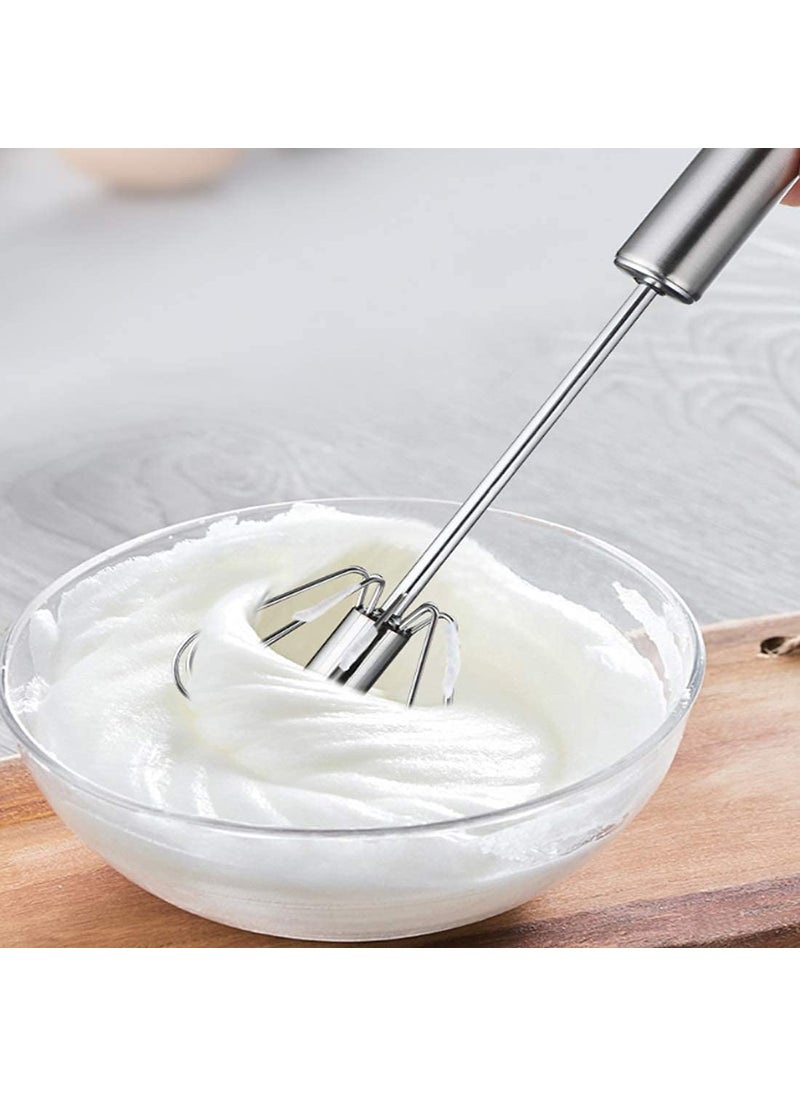 Kitcheniqa - Kitcheniqa Stainless Steel Whisks Hand Whisker for Kitchen Hand Blender Manual Egg Whisk Batter Mixer Curd Whisker Hand Whisk Small Whisker Push Whisk Mixer for Kitchen Milk Frother 1Piece - Image 1