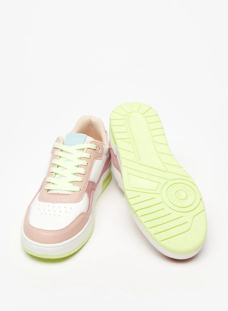 لي كوبر Women's Colourblock Lace-Up Sneakers