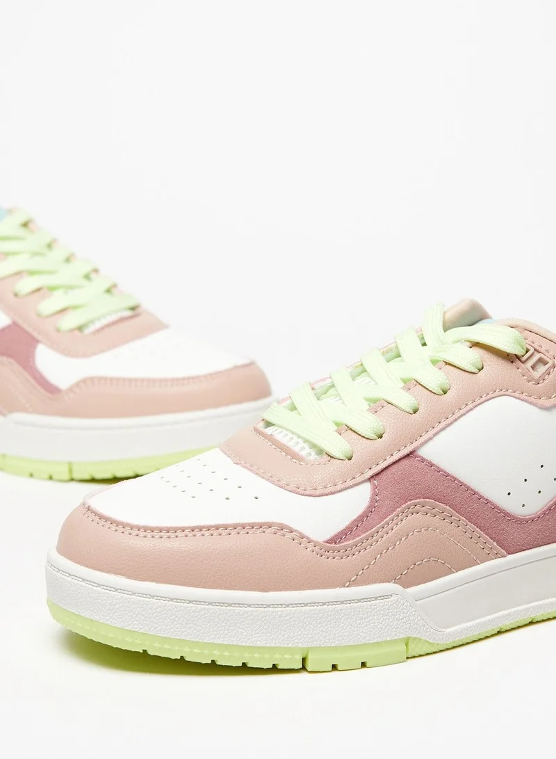 لي كوبر Women's Colourblock Lace-Up Sneakers