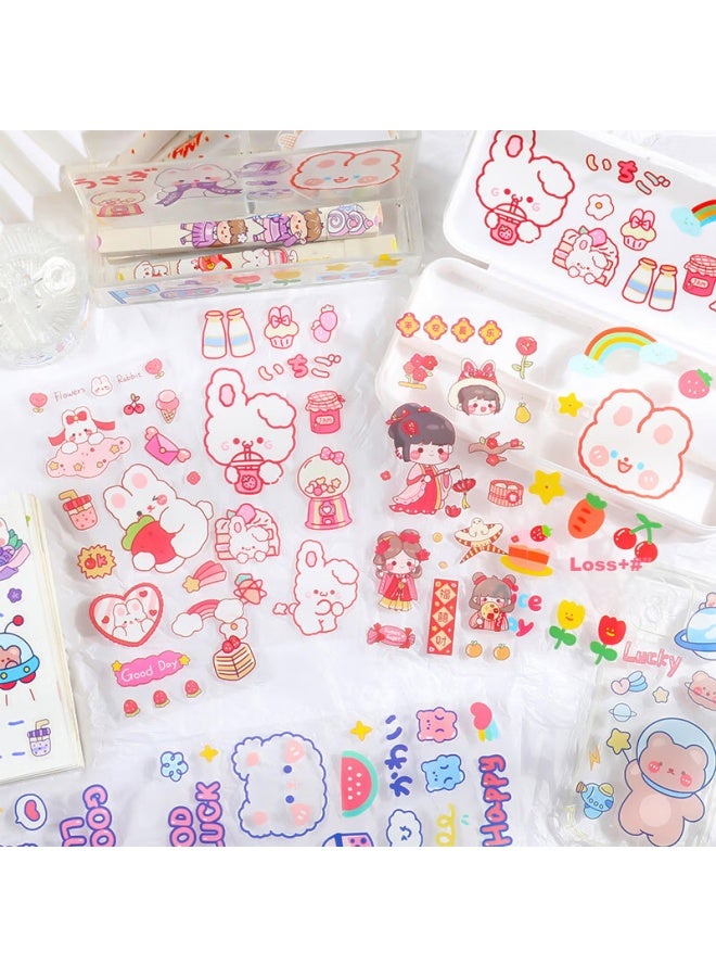 Tatanice Planner Stickers، ملصقات أطفال للبنين والبنات، ألعاب Planner DIY، ملصقات لطيفة، ملصقات Planner حيوان أليف كارتون Thermos، 10 أنماط مختلطة - Image 3