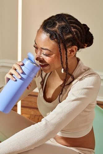 WP Drink Through Lid for Insulated Water Bottles, Leak-Proof, Carrying Handle, BPA Free, Lavender - Image 3