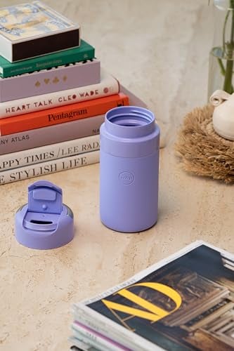 WP Drink Through Lid for Insulated Water Bottles, Leak-Proof, Carrying Handle, BPA Free, Lavender - Image 2