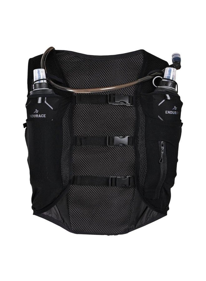 Endurace Hydration Vest, Running and Hiking Pack with Storage, 2L Bladder Compatible, Reflective Details, Black (Only Vest) - Image 1